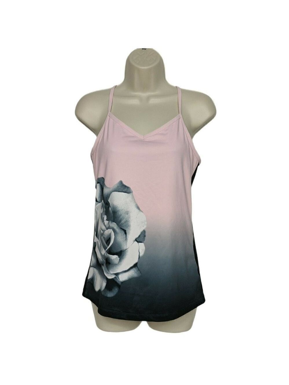 Xersion Performance Tank Top Pink Black Medium